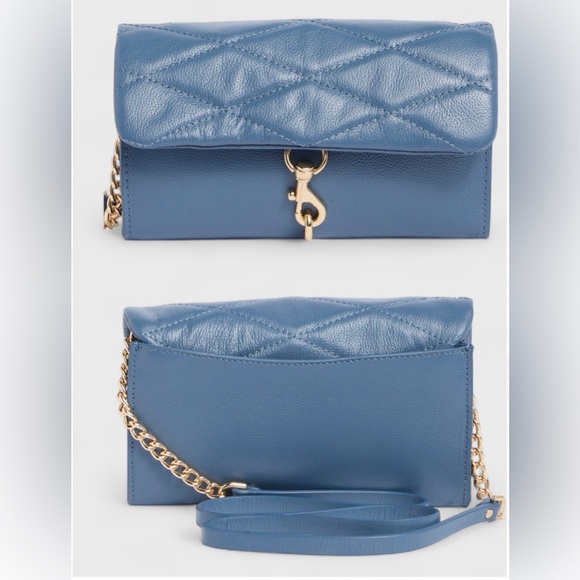 Rebecca Minkoff Handbags - Rebecca Minkoff Edie Wallet on Chain Crossbody Blue Slate NWT
